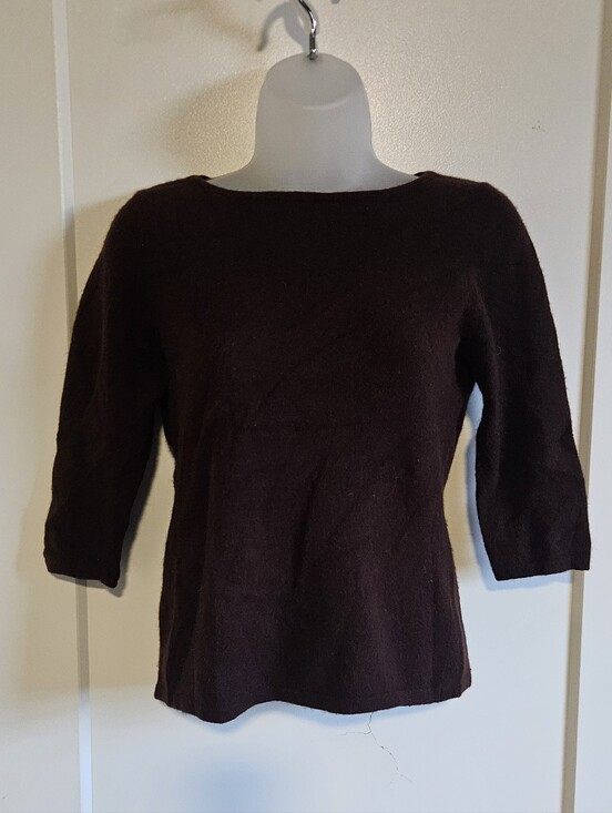 Lauren Ralph Lauren Sweaters - Vintage Ralph Lauren Women's Dark Brown Boatneck Sweater